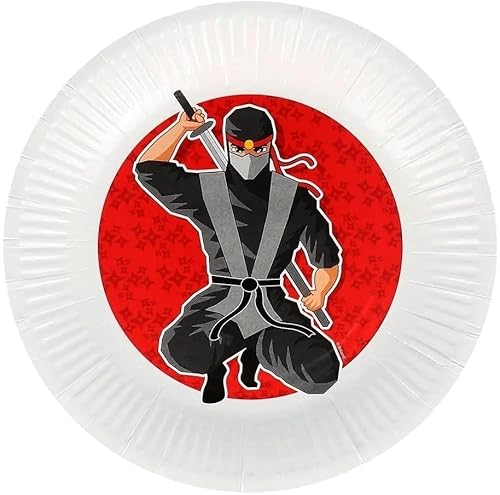 Boland 8 Partyteller * MANGA NINJA * für Kindergeburtstag und Party | Karate Kämpfer Kinder Geburtstag Party Teller Plates von Boland