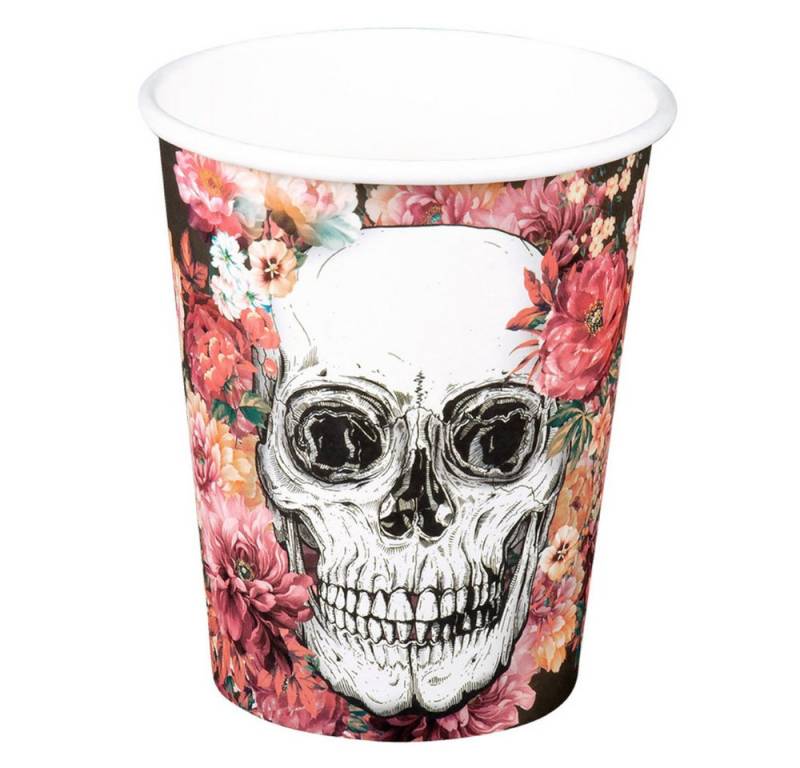 Boland Becher 10 Becher - Day of the Dead - ca. 200 ml, Papier/-seil von Boland