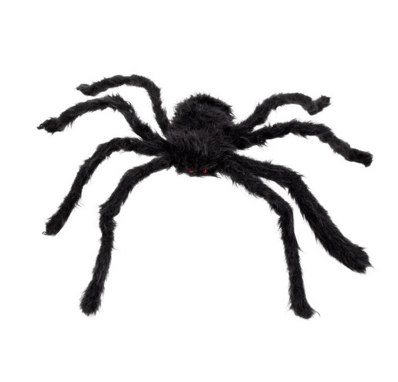Boland Dekofigur Haarige Spinne Widowmist 50x65 cm Halloween Deko Schwarze Riesenspinne, mit flexibel verstellbaren Beinen von Boland