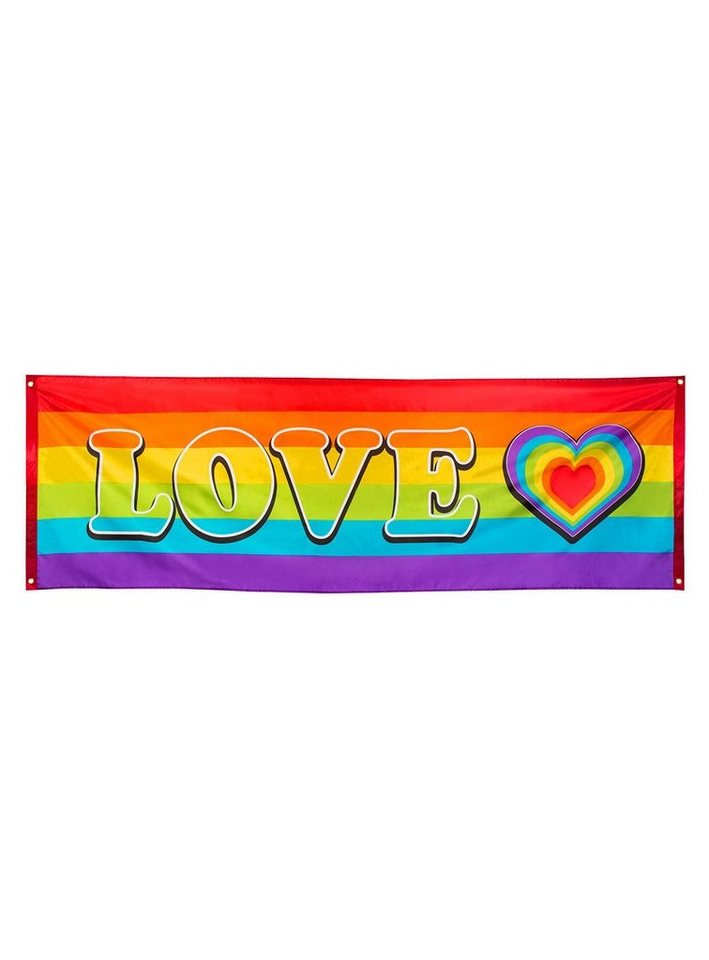 Boland Dekoobjekt Regenbogen Banner Love von Boland