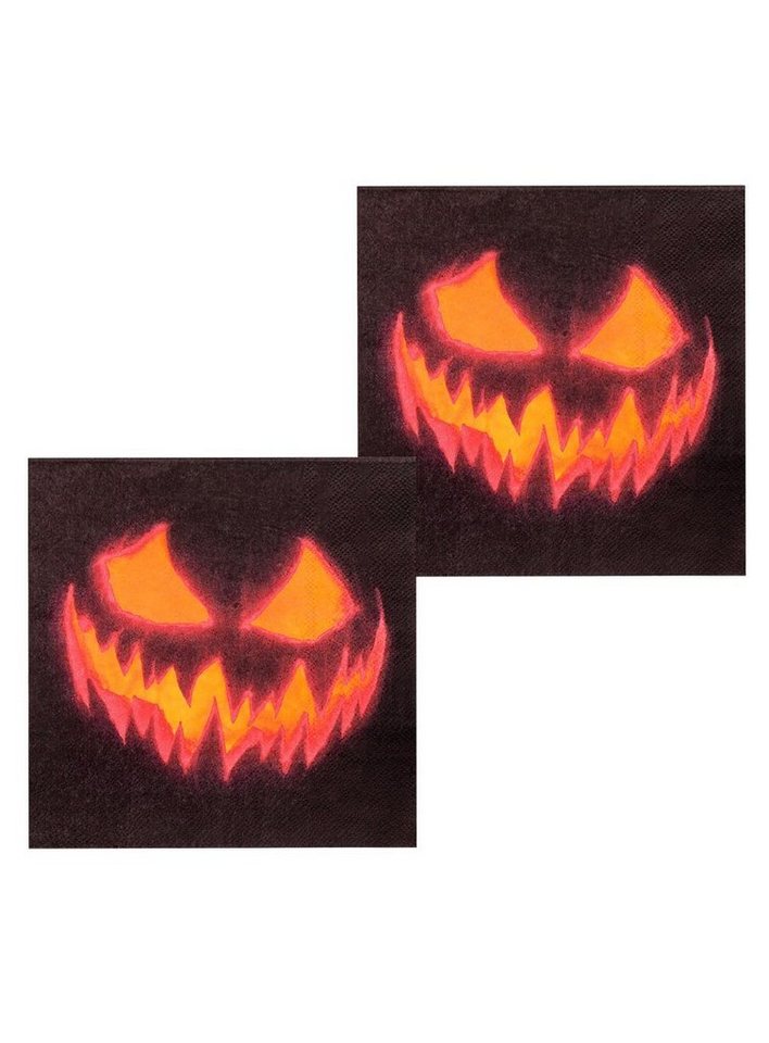 Boland Einweggeschirr-Set 20 Halloween Servietten, Papier, Auf den Kürbis gekommen: Deko für Halloweenpartys! von Boland