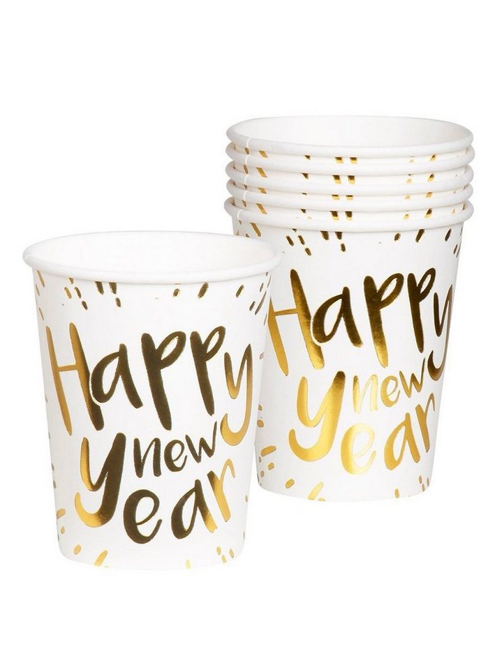 Boland Einweggläser 6 Silvester Pappbecher, Pappe, Partygeschirr für Silvester und Neujahrsfeiern! Boland Einweggläser 6 Silvester Pappbecher, Pappe, Partygeschirr für Silvester und Neujahrsfeiern! von Boland