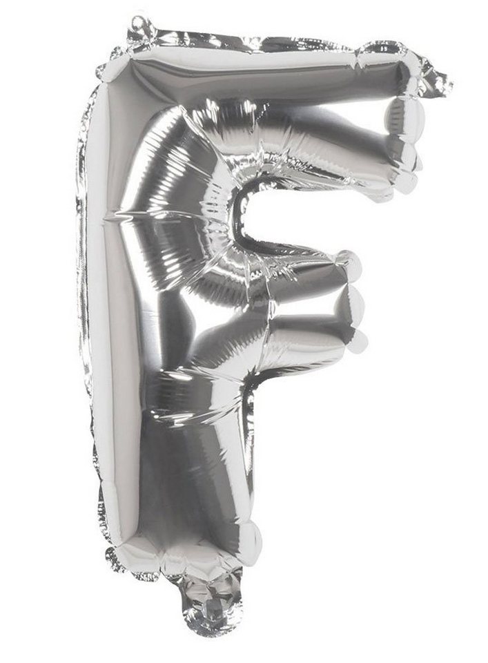 Boland Folienballon Folienballon F silber 36 cm, Ballon zur Befüllung mit Gas - für Geburtstag & Jubiläum von Boland