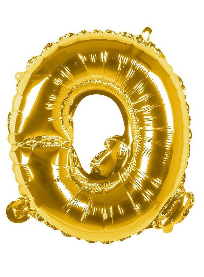 Boland Folienballon Folienballon Q gold 36 cm, Ballon zur Befüllung mit Gas - für Geburtstag & Jubiläum von Boland