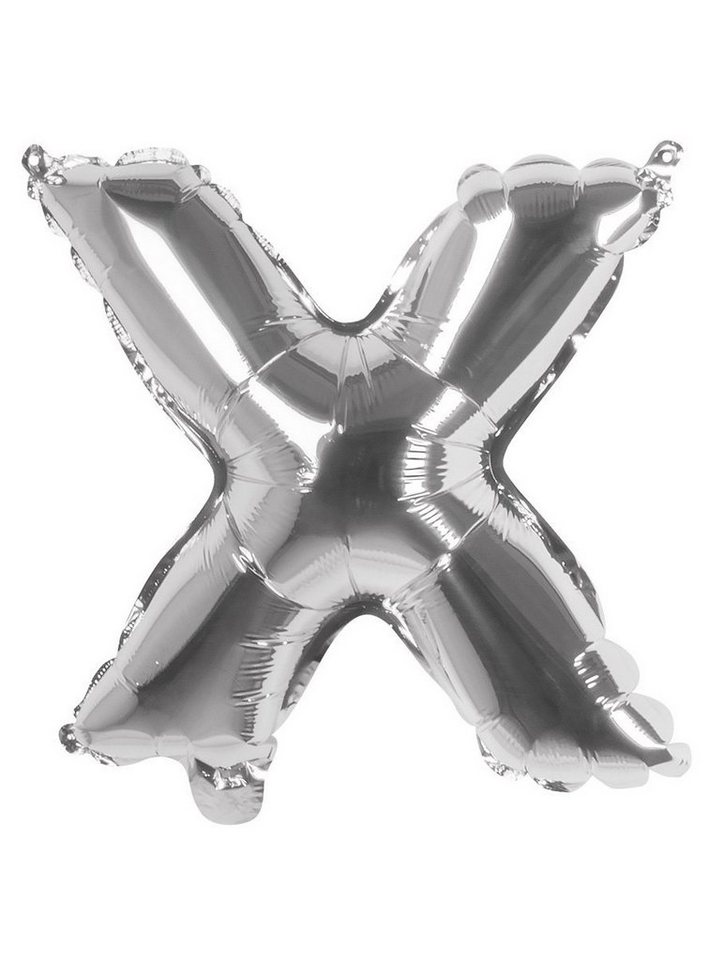 Boland Folienballon Folienballon X silber 36 cm, Ballon zur Befüllung mit Gas - für Geburtstag & Jubiläum von Boland