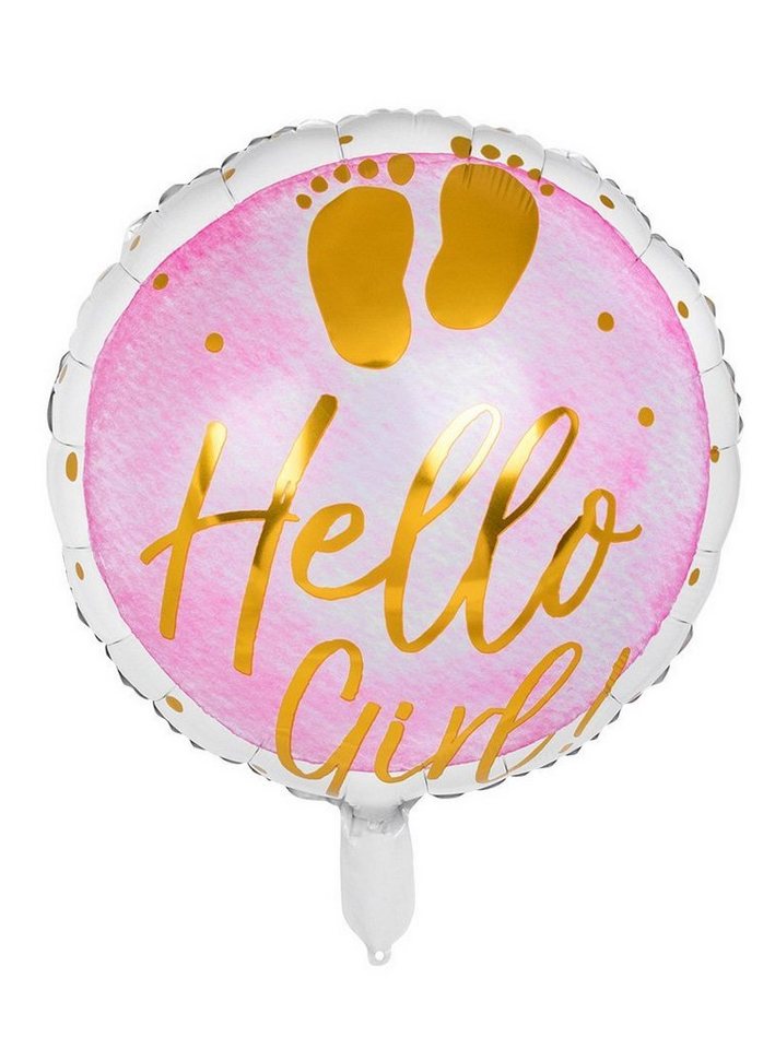 Boland Folienballon Hello Girl! Folienballon, Folienballon für Geburt, Babygeburtstag oder Pullerparty! von Boland
