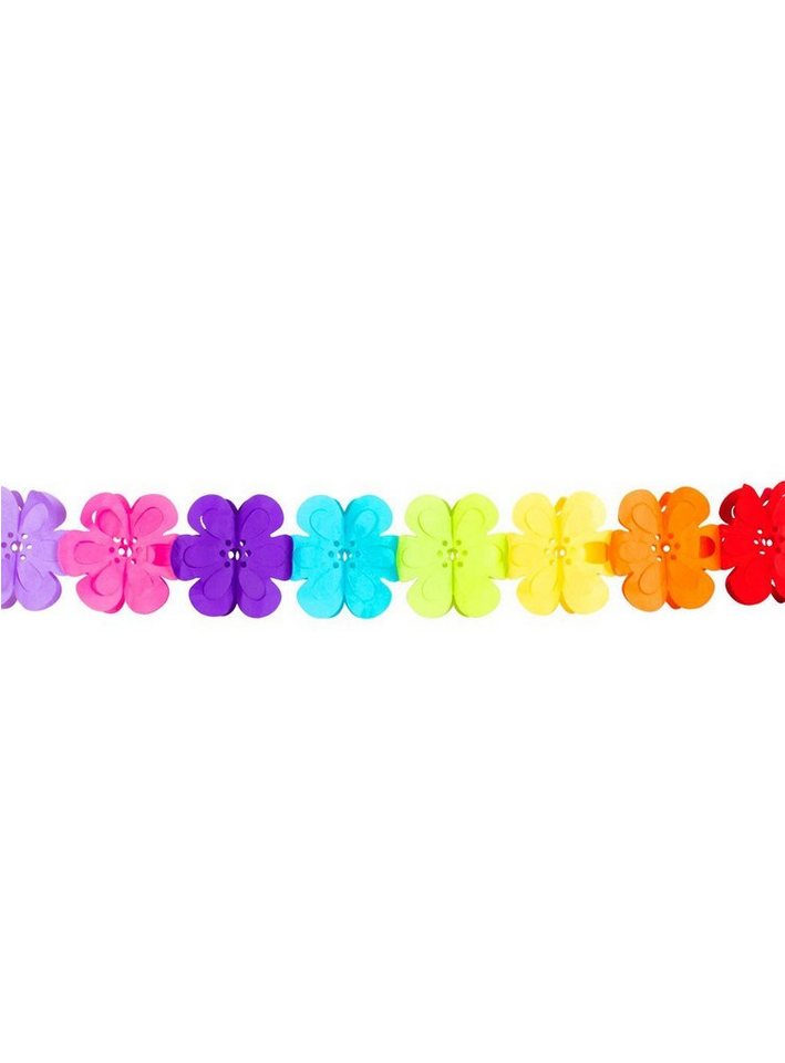 Boland Girlande Bunte Party Deko Flower Power Bluemgirlande, Peacige Partydeko für Flowerpower-Partys! von Boland