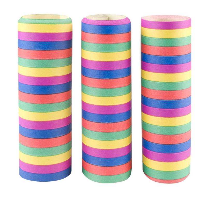 Boland Luftschlange 3 Rollen Papierluftschlangen bunt Party Deko Karneval (4 m), Partyklassiker für Jung und Alt von Boland