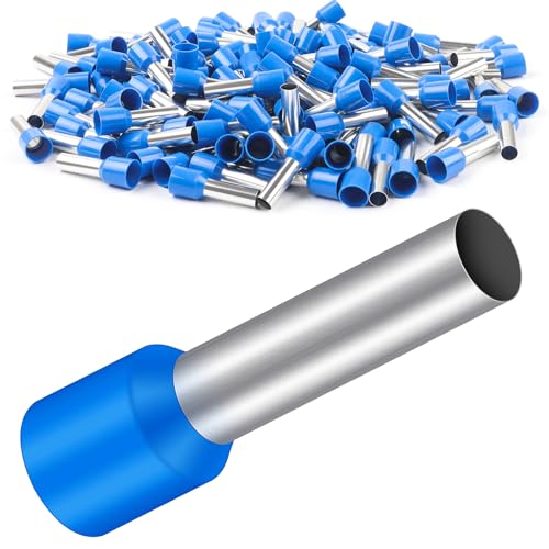 150 Stück Aderendhülsen 16mm2 18mm Lang, Bolatus Kabelhülsen Teilisoliert PP Adernendhülsen Sortiment aus Kupfer Verzinnt Blau(16mm²x18mm) von Bolatus