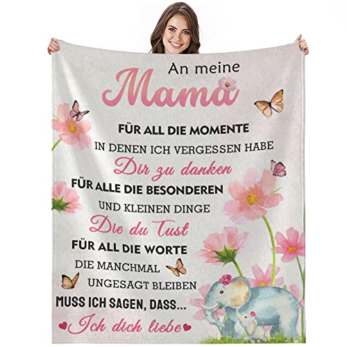 Bold And Brash Geschenke für Mama, Muttertagsgeschenk Decke für Mama Geburtstagsgeschenk für Mama, Mütter Geschenkideen, Flauschige Fleecedecke 150x130cm von Bold And Brash