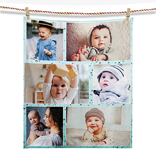 Personalisierte Decke Fotodecke mit Eigenem Foto | Kuscheldecke Personalisiert Geschenke für Geburtstage Jahrestag Weihnachten Halloween für Familie Freunde Kinder | Super Weiche Fleecedecke von Bold And Brash