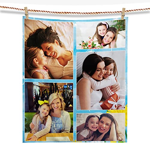 Personalisierte Decke Fotodecke mit Eigenem Foto | Kuscheldecke Personalisiert Geschenke für Geburtstage Jahrestag Weihnachten Halloween für Familie Freunde Kinder | Super Weiche Fleecedecke von Bold And Brash