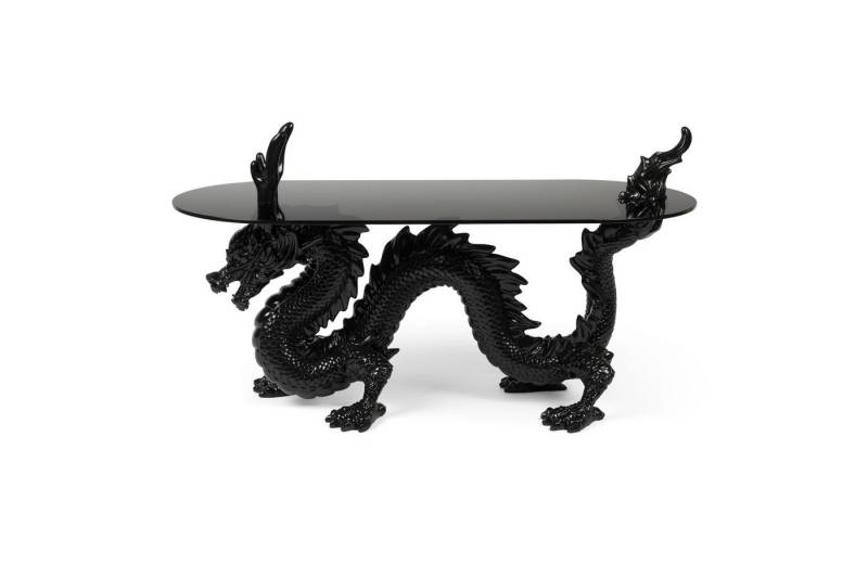 Bold Monkey Beistelltisch Retro Beistelltisch Couchtisch Dragonized Rauchglasplatte von Bold Monkey