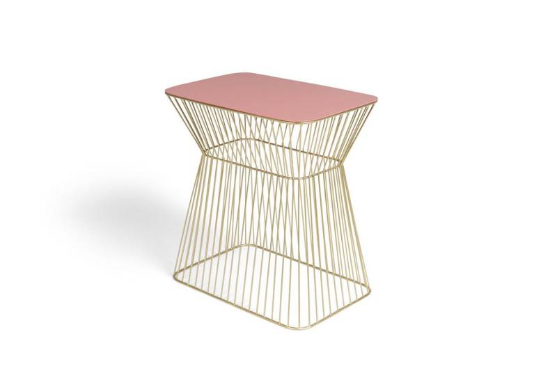 Bold Monkey Couchtisch Couchtisch Beistelltisch No Offence Gold Dusky Pink Metall/Emaille von Bold Monkey