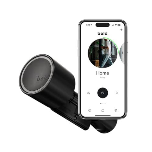 Bold – Elite Smart Lock Zylinder SX33 – Intelligentes Türschloss ohne Schlüssel – Bluetooth & WLAN – Einfache Installation – App-Steuerung – Schwarz von Bold Smart Lock