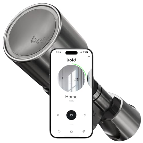 Bold – Elite Smart Lock Zylinder SX43 – Intelligentes Türschloss ohne Schlüssel – Bluetooth & WLAN – Einfache Installation – App-Steuerung – Silber von Bold Smart Lock