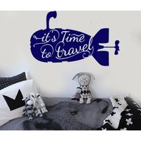 Es Ist Zeit Zu Reisen Unterseeboot Vinyl Aufkleber Reise Zitate Retro Modernes Wohndekor | #1219Dz von BoldArtsy