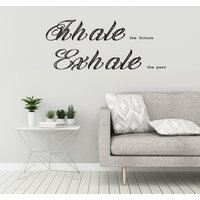 Inhale Exhale Vinyl Wand Aufkleber Yoga Meditation Zen Schriftzug Wörter Wandbild | #3224Da von BoldArtsy