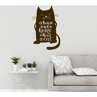 Katze Zitat Vinyl Wandtattoo Spruch Haustier Liebhaber Grooming Salon Aufkleber Wandbild | #3305Da von BoldArtsy