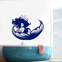 Meerjungfrau Zitat Vinyl Wandtattoo Mädchenzimmer Marine Zimmeraufkleber Wandbild | #3287Da von BoldArtsy