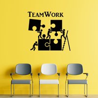 Modernes Wandbild Teamwork Puzzle - Büro Dekor Inspiration Arbeitsplatz Dekoration | #1226Da von BoldArtsy