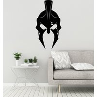 Spartan Helm Vinyl Wandtattoo Antiker Krieger Antike Griechenland Aufkleber Wandbild | #3203Da von BoldArtsy