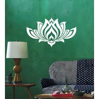 Wand Aufkleber Lotus Blume Padma Symbol Verzierung Yoga Studio Floral Modern Abstrakt Wandbild | #1239Da von BoldArtsy
