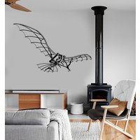 Wand Vinyl Aufkleber Leonardo Da Vinci Flugmaschine Italien Wandbild 1684Dz von BoldArtsy