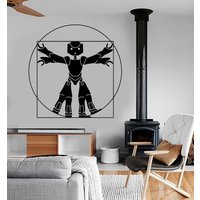 Wand Vinyl Aufkleber Lustig Leonardo Da Vinci Virtuvian Mann Roboter Dekor 1310Dz von BoldArtsy