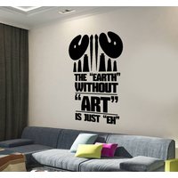 Wandbild Kunst Vinyl Aufkleber Motivation Wort Wolke Die Erde Ohne Ist Einfach Äh | 2502Dz von BoldArtsy