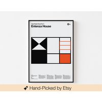 Entenza House Poster Print Case Study 9 De Stijl Eero Sarinen Bauhaus Le Corbusier Pacific Palisades Architektur Eames Mid Century Modern von BoldModern