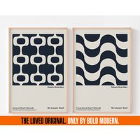 Rio De Janeiro Sidewalk Poster Druck Piso Paulista Roberto Burle Marx Mid Century Modern Bauhaus Copacabana Esplanade Ipanema Brasilien Surf von BoldModern