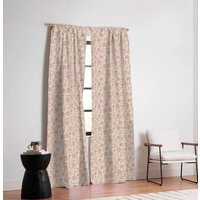 Verdunkelungsvorhänge, Boho Blumenmuster, Rosa Auf Creme, One Piece Panel, Kinderzimmer Vorhänge, Florale Fensterbehandlung, Baby Mädchen von BoldieHome