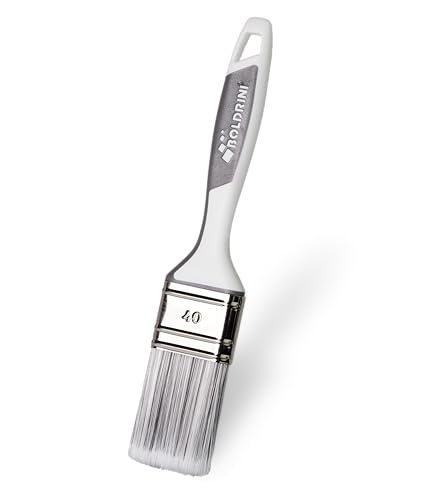 Boldrini Pinsel für Nagellack mit synthetischen Borsten und ergonomischem gummiertem Griff, Größe 4 cm, hergestellt in Italien von Boldrini