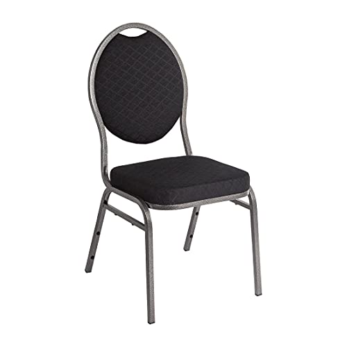 Bolero Bankettstühle mit ovaler Lehne schwarz, 900(H) x 430(W) x 530(D)mm von Bolero