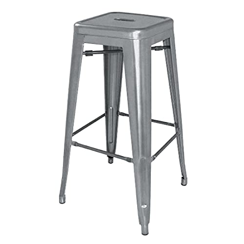 Bolero Bistro Stahlhocker Gun Metal Grey 4er Pack von Bolero