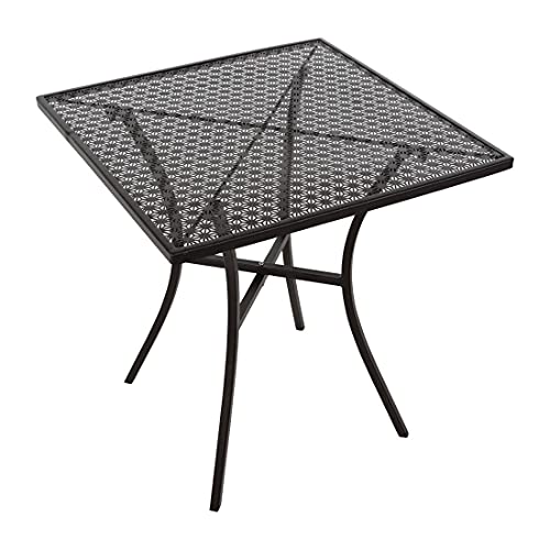Bolero Bistrotisch aus schwarzem Stahl, gemustert, 700 mm, quadratisch von Bolero