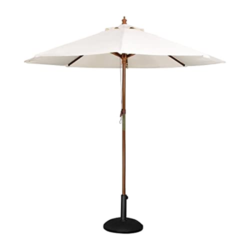 Bolero runder Sonnenschirm, Terrasse, Garten, Sonnenschutz, 3 Meter Durchmesser, Farbe: Creme, Größe: 2,37 (H) x 2,5 (Durchmesser) m, 38 mm Stangendurchmesser, Sockel separat erhältlich, CB513 von Bolero