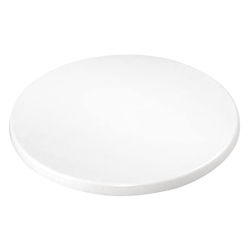 Bolero Runde Tischplatte aus Holz, für Esszimmer, Restaurant, Café, Gastronomie, Weiß, 800 mm von Bolero