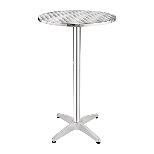 Bolero runder Stehtisch Edelstahl 60cm, Silber, 1050(H) x 600(Ø)mm von Bolero