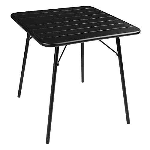 Bolero cf-mt-e030 schwarz Lattenrost quadratisch Stahl Tisch, 700 mm, schwarz von Bolero