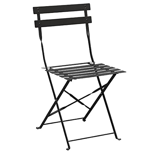 Bolero stalen stoelen zwart (Box 2), 800(H) x 387(W) x 471(D)mm von Bolero