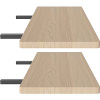 Bolia - Graceful Esstisch Einsatzplatte, 40 mm Stärke, weißpigmentierte Eiche geölt (2er-Set) von Bolia
