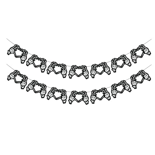 Halloween-Skelett-Herz-Banner, vorbespannt, glitzernd, gruselige Herzgirlande, Banner für Gothic-Geburtstagsparty, Junggesellinnenabschied, Dekoration und Gothic-Hochzeiten, Halloween-Heimdekoration Halloween-Skelett-Herz-Banner, vorbespannt, glitzernd, gruselige Herzgirlande, Banner für Gothic-Geburtstagsparty, Junggesellinnenabschied, Dekoration und Gothic-Hochzeiten, Halloween-Heimdekoration von Boliyoooki