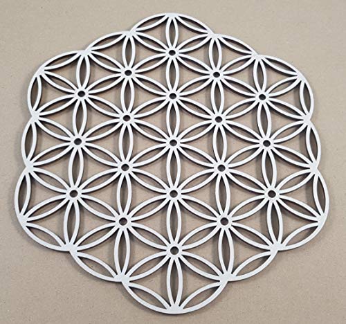 Bollicar Blume des Lebens Untersetzer Wandbild Natur Holz von Bollicar