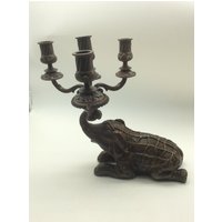 Elefant-Kandelaber-Metallvier-Arm-Kerzenhalter von BolliniCurios