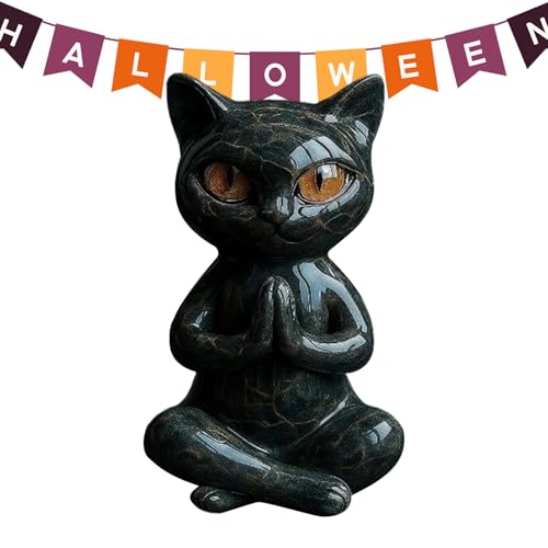 Bollisate Yoga Katzen Figur - Kunst Statue Skulptur Deko | Deko Figur Für Sideboard TV Schrank Küche Bücherregal Schlafzimmer Wohnzimmer Bollisate Yoga Katzen Figur - Kunst Statue Skulptur Deko | Deko Figur Für Sideboard TV Schrank Küche Bücherregal Schlafzimmer Wohnzimmer von Bollisate