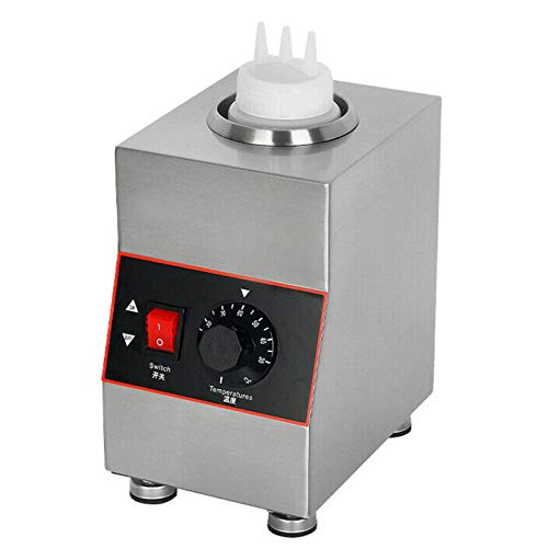 Bollomgy Soßenwärmer Elektrischer 80W Saucenwärmer Edelstahl Saucenspender, 30-85°C Einstellbar, 1 Flaschen Soßenwärmer Marmelade Soßen Wärmer 650ml von Bollomgy