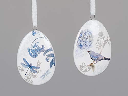 Bollweg 2er Set Deko-Hänger flach Ei ca.8cm, aus Steingut Trend-Blau Frühjahr/Ostern Formano Bollweg 2er Set Deko-Hänger flach Ei ca.8cm, aus Steingut Trend-Blau Frühjahr/Ostern Formano von Bollweg