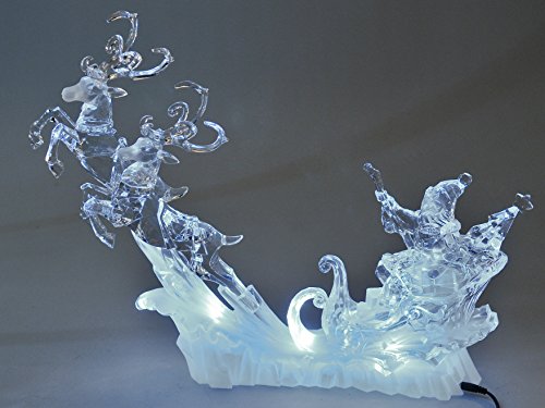 Bollweg Rentier+Santa45 Acryl mit Licht von Bollweg